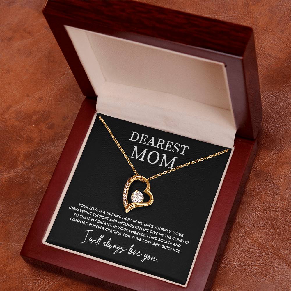 Dearest Mom, Best Necklace Gift From Son Necklace With Heartfelt Message Thoughtful Necklace Gift Best Mother’s Day Necklace Gift Jewelry Gift Love And Support Necklace Gift Inspirational Jewelry Gift Heart Pendant Necklace