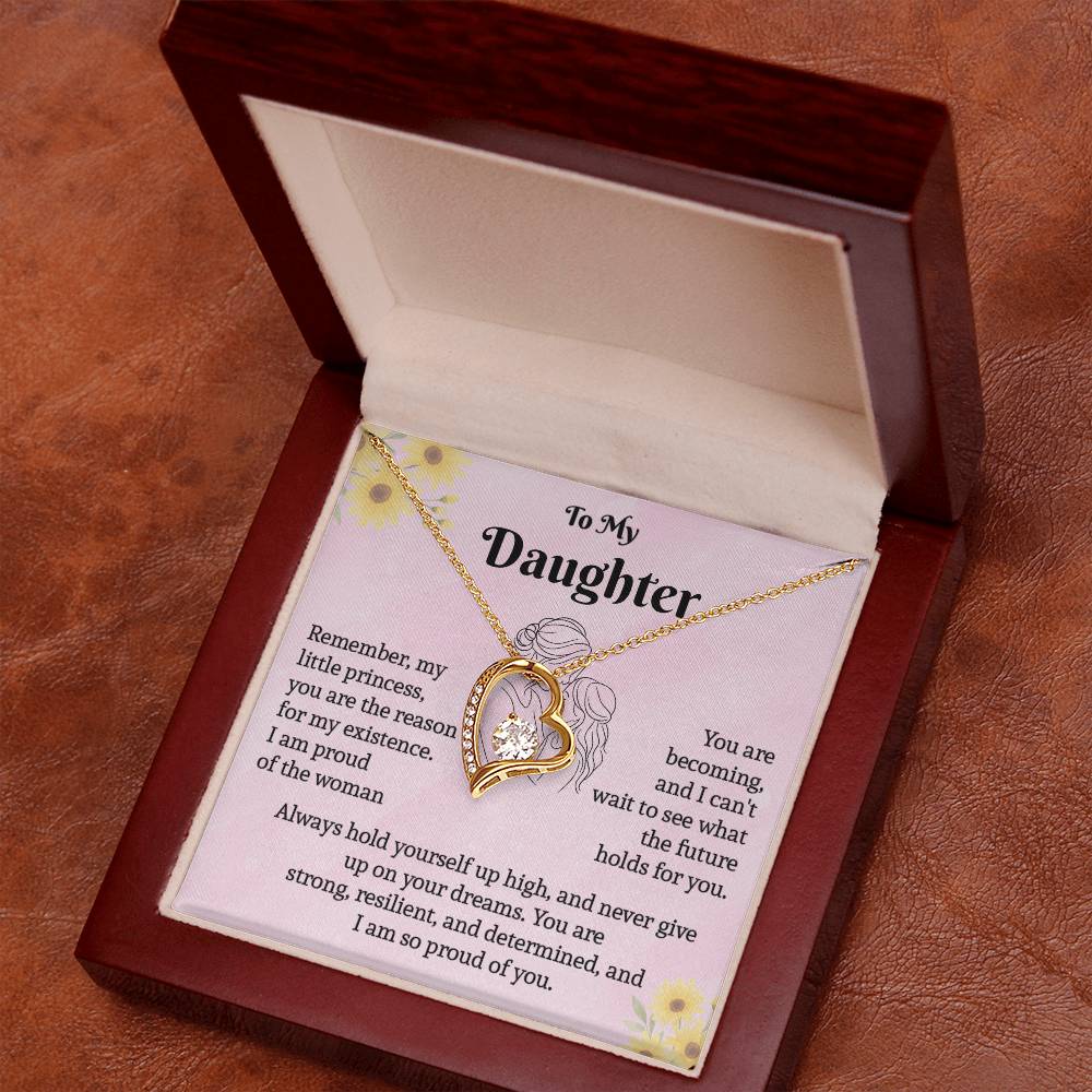 To My Daughter Necklace Proud and Resilient Messaged