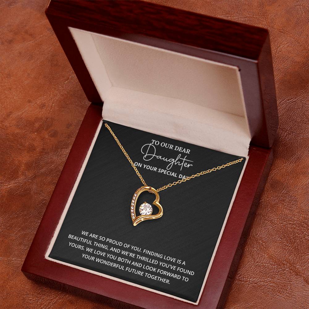 To Our Dear Daughter Daughter Engagement Necklace Engagement Gift For Daughter Sentimental Gift For Daughter’s Engagement Jewelry Gift For Daughter’s Engagement Daughter’s Special Day Necklace Meaningful Gift For Daughter’s Engagement