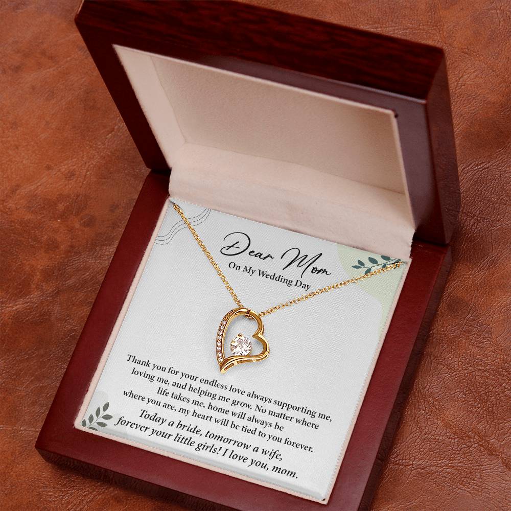 Dear Mom On My Wedding Day Heartfelt Necklace Gift From Daughter Dear Mom On My Wedding Day Mother Wedding Day Gift Sentimental Gift For Mother From Daughter Forever Your Little Girl Wedding Gift Gift For Mom On Daughter’s Wedding Day