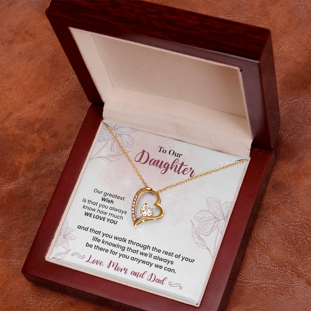 To Our Daughter Heartfelt Jewelry Gift Gift From Your Mom And Dad Caring Gift For Daughter Supportive Daughter Necklace Family Love Jewelry Gift Daughter's Journey Jewelry Best Wishes Jewelry Daughter's Strength Necklace Emotional Support Gift Warm Wishes