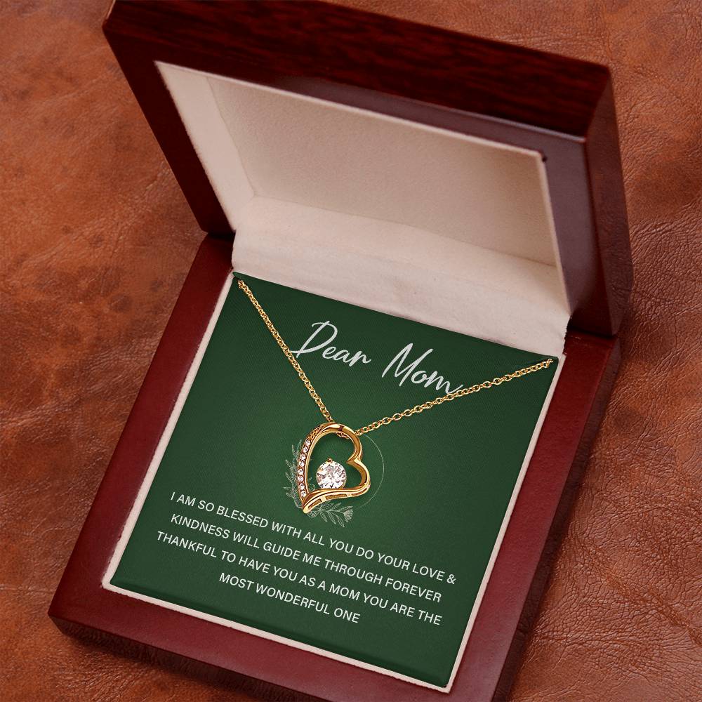 Dear Mom Blessed To Have You Necklace Love You Mom Necklace Best Mom Ever Necklace Eternal Bond With Mom Necklace Meaning Thoughtful Gift For Mindful Gift For Mom Necklace For Family Bond Dear Mom Necklace Gift