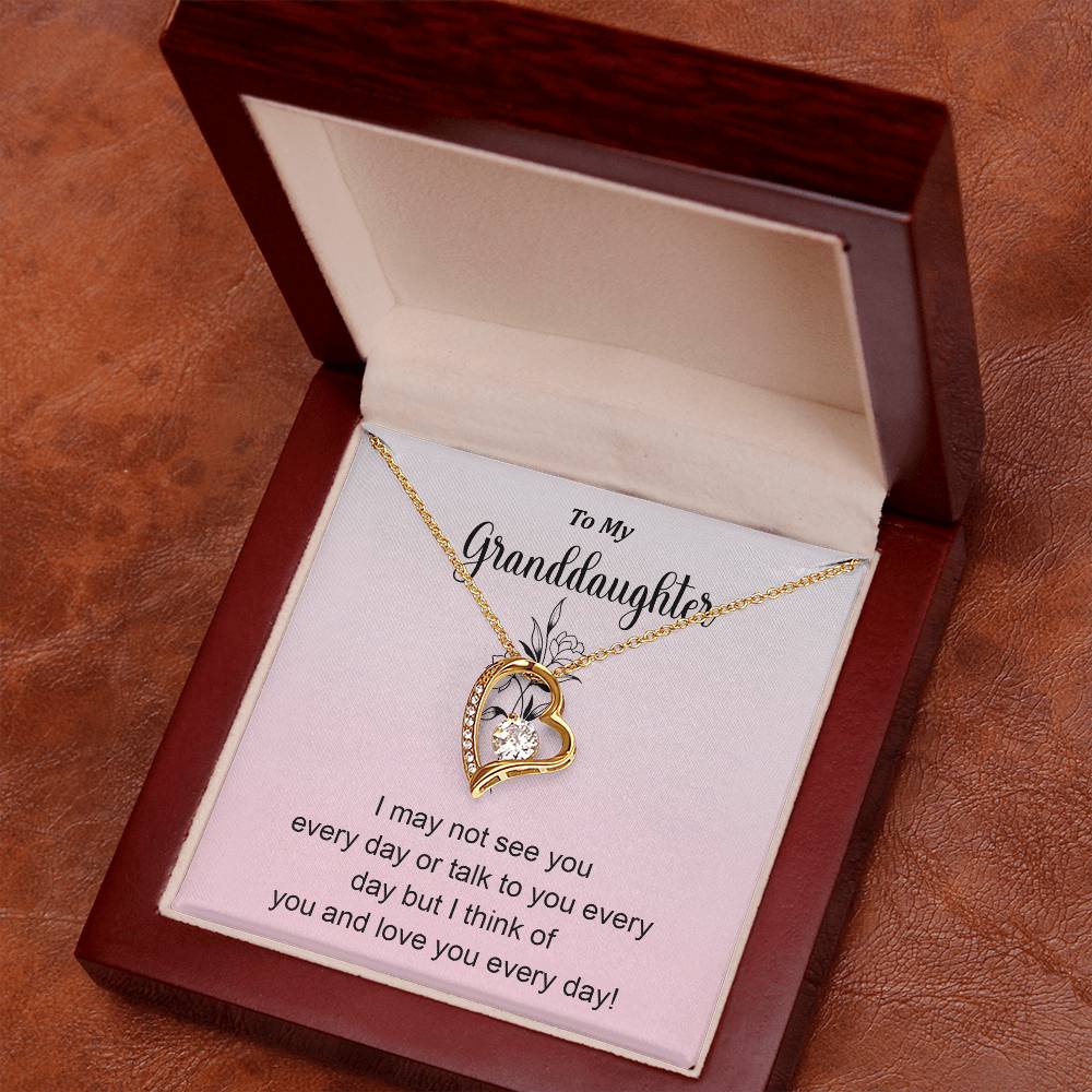 To My Granddaughter Necklace – Love You Every Day Gift Box