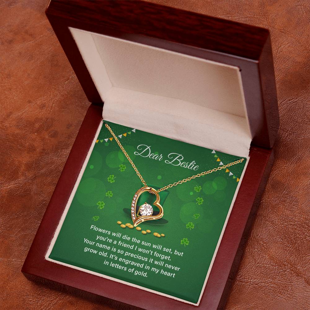 Dear Bestie, Friends Forever Keepsake Timeless Bonds Of Friendship Heartfelt Sentiments For Friends Golden Memories Jewelry Celebrate Our Connection Friendship Appreciation Gift Best Friend Love Necklace Gift From Brother, Sister