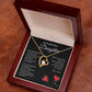 Daughter Heart Necklace from Dad Gift Box with Card