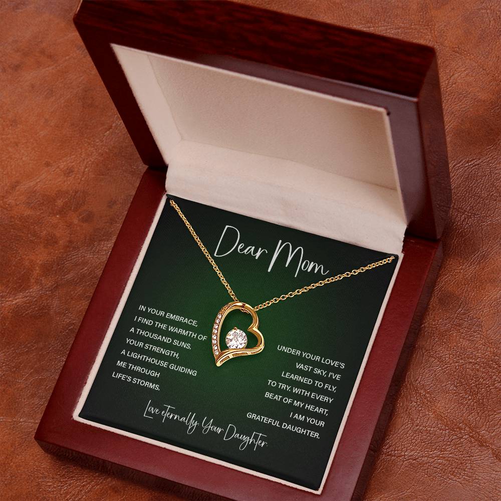 Dear Mom, Mother’s Day Necklace For Mom Best Birthday Gift Necklace Thoughtful Anniversary Necklace Heartfelt Christmas Gift Thank You Necklace Gift Necklace With Message Card