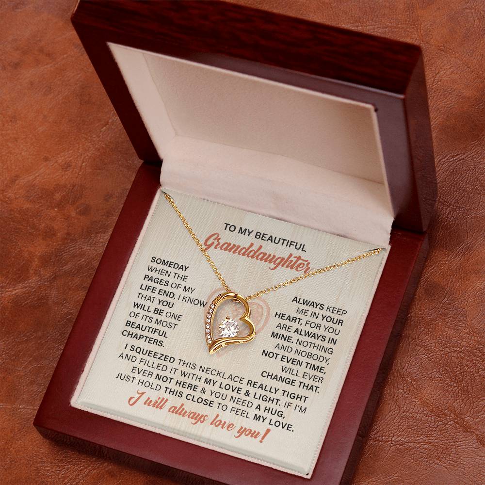 To My Beautiful Granddaughter Necklace, To My Granddaughter Graduation, Birthday, Wedding, Valentines, Christmas Pendant Jewelry, Confirmation Gifts For Granddaughter.