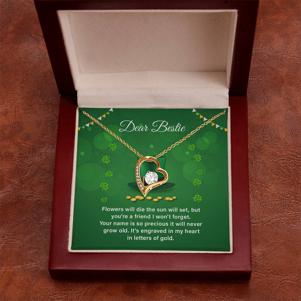 Dear Bestie, Friends Forever Keepsake Timeless Bonds Of Friendship Heartfelt Sentiments For Friends Golden Memories Jewelry Celebrate Our Connection Friendship Appreciation Gift Best Friend Love Necklace Gift From Brother, Sister