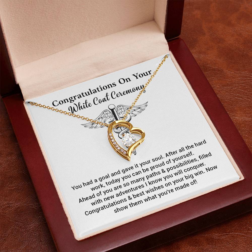 Congratulations On Your White Coat Ceremony Congratulations Necklace Inspirational Jewelry Gift Meaningful Gift For Graduates New Adventures Necklace Motivational Jewelry Personal Growth Jewelry Best Wishes Necklace