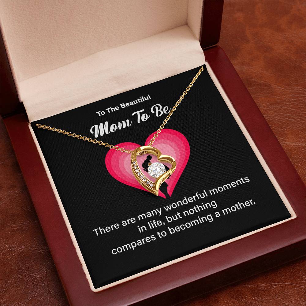 To The Beautiful Mom-to-be, Heartfelt Necklace For Her Elegant Jewelry For A Mom-to-be Thoughtful Necklace For Love And Support Sweet Pendant For A New Mom Elegant Pendant For A Mom’s Heart Thank You Gift For Motherhood Loving Message Necklace For Hope