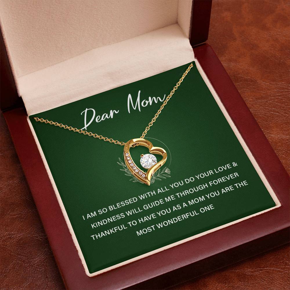 Dear Mom Blessed To Have You Necklace Love You Mom Necklace Best Mom Ever Necklace Eternal Bond With Mom Necklace Meaning Thoughtful Gift For Mindful Gift For Mom Necklace For Family Bond Dear Mom Necklace Gift