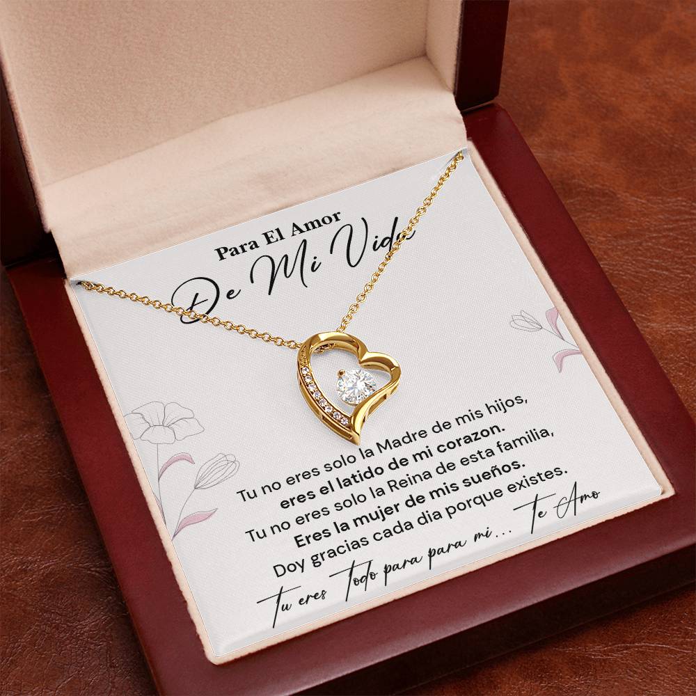 Collar Para El Amor De Mi Vida Regalo Romántico Para Esposa Latido De Mi Corazón Reina De La Familia Joyería Sentimental Para Esposa Collar Con Frase De Amor Regalo Romántico Para Mujer Especial Collar Con Mensaje De Amor Infinito