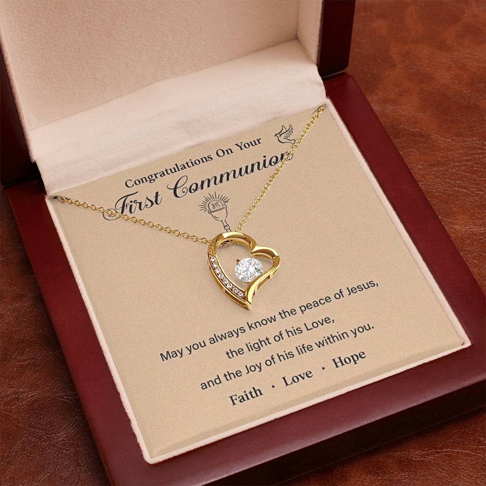 Congratulations On Your First Communion necklace for presence of Jesus thoughtful gift for first communion special occasion gift for first communion meaningful gift for first communion first communion necklace gift gift for first communion