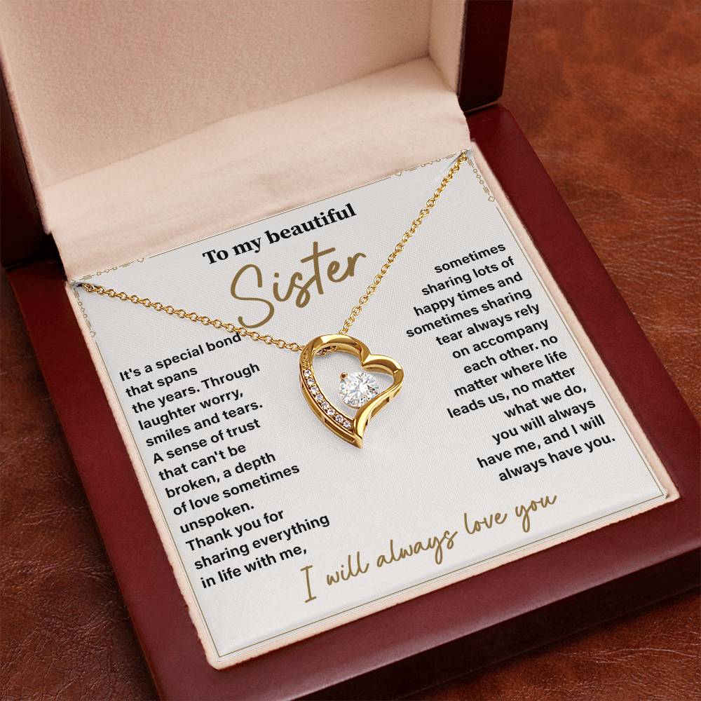 Sister Necklace Gift from Brother or Sister Meaningful Appreciation Jewelry