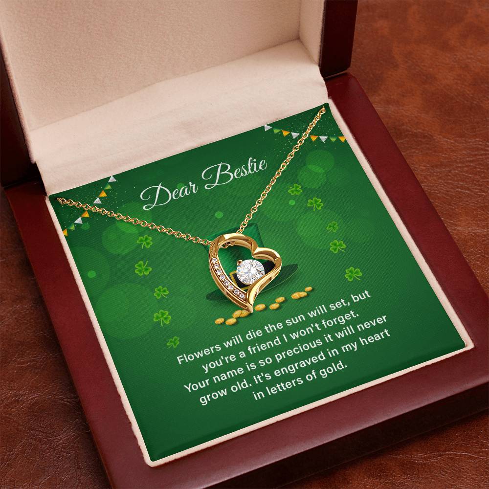 Dear Bestie, Friends Forever Keepsake Timeless Bonds Of Friendship Heartfelt Sentiments For Friends Golden Memories Jewelry Celebrate Our Connection Friendship Appreciation Gift Best Friend Love Necklace Gift From Brother, Sister