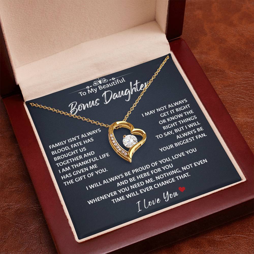 Bonus Daughter Necklace Gift, Sentimental Family Jewelry