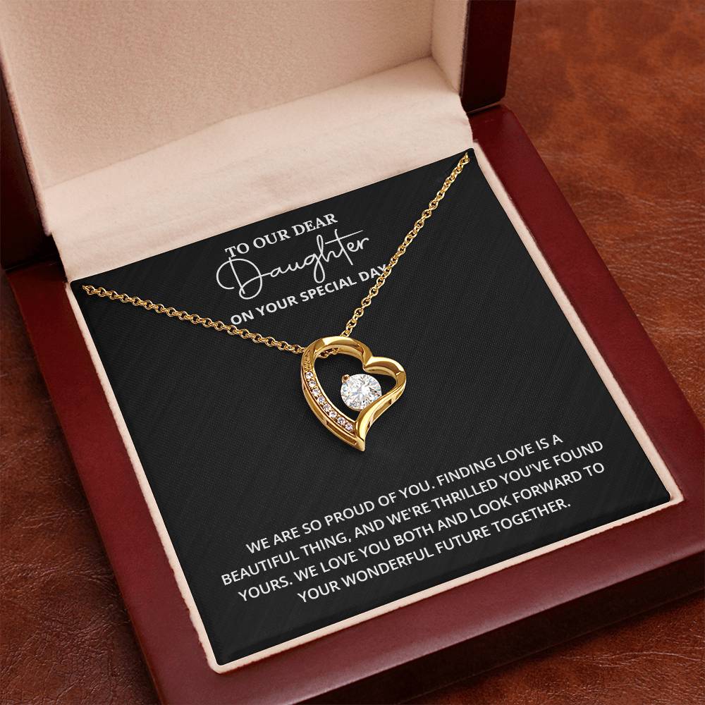 To Our Dear Daughter Daughter Engagement Necklace Engagement Gift For Daughter Sentimental Gift For Daughter’s Engagement Jewelry Gift For Daughter’s Engagement Daughter’s Special Day Necklace Meaningful Gift For Daughter’s Engagement