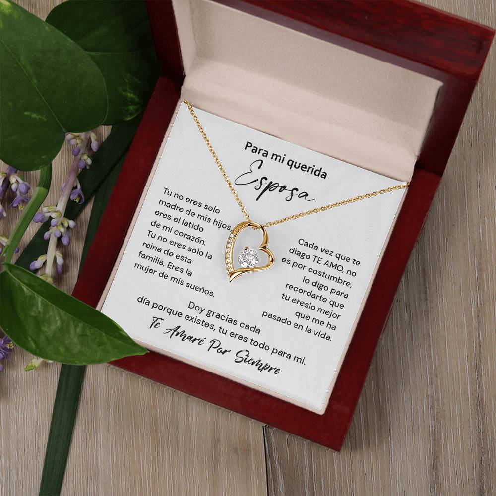 Collar Para Mi Querida Esposa Latido De Mi Corazón Detalle Romántico Para Mi Esposa Collar Con Mensaje De Amor Eterno Regalo De Amor Infinito Collar Con Frase De Agradecimiento Collar De Amor Eterno Para Mi Reina Detalle De Amor Para Mi Esposa