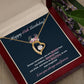 45th Birthday Gift for Her – Elegant Heart Necklace with Message Card