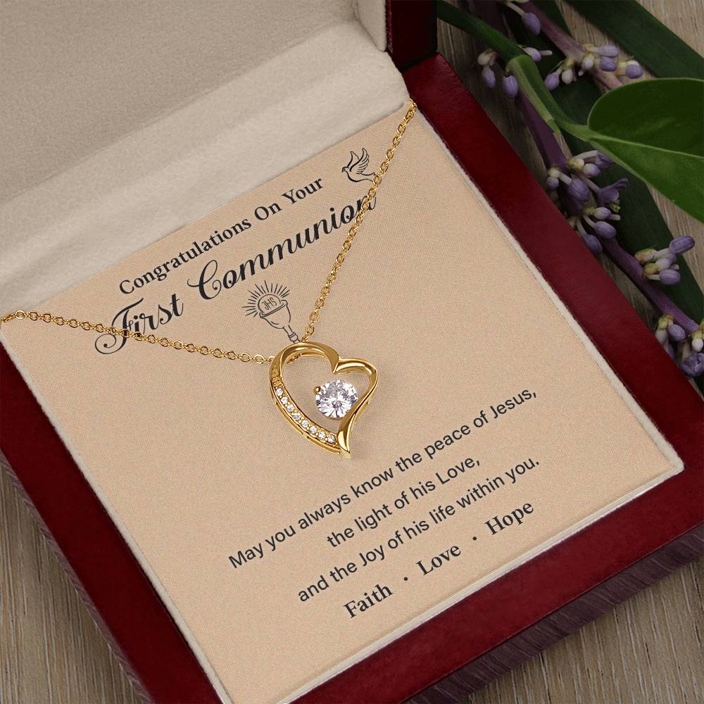 Congratulations On Your First Communion necklace for presence of Jesus thoughtful gift for first communion special occasion gift for first communion meaningful gift for first communion first communion necklace gift gift for first communion