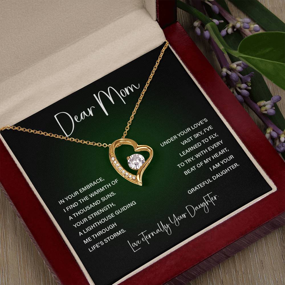 Dear Mom, Mother’s Day Necklace For Mom Best Birthday Gift Necklace Thoughtful Anniversary Necklace Heartfelt Christmas Gift Thank You Necklace Gift Necklace With Message Card