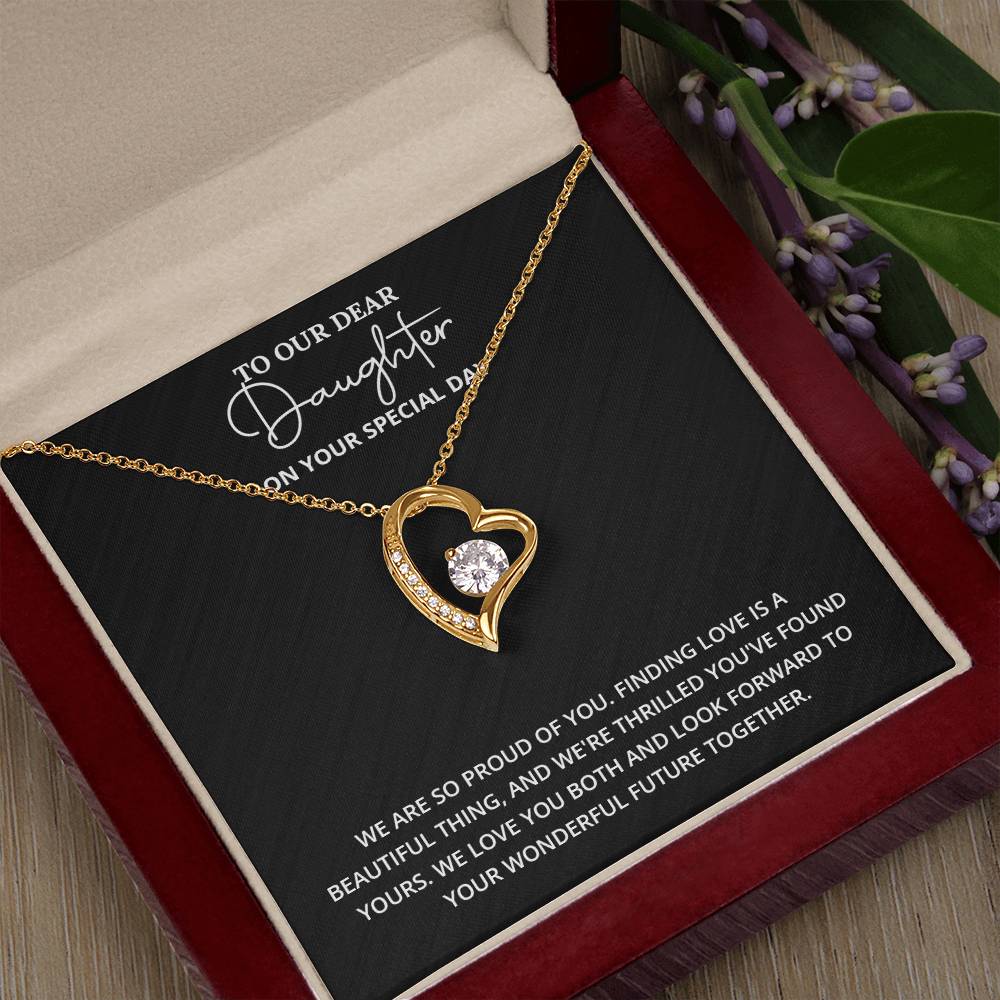 To Our Dear Daughter Daughter Engagement Necklace Engagement Gift For Daughter Sentimental Gift For Daughter’s Engagement Jewelry Gift For Daughter’s Engagement Daughter’s Special Day Necklace Meaningful Gift For Daughter’s Engagement