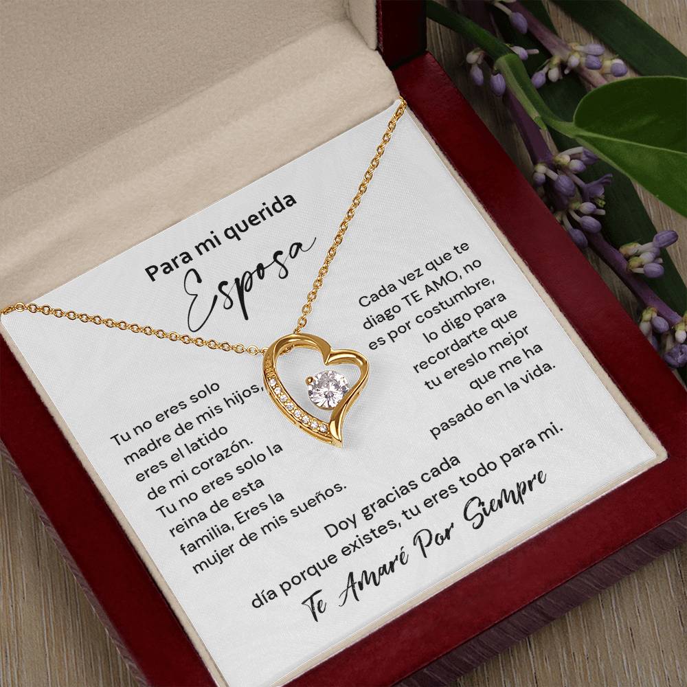 Collar Para Mi Querida Esposa Latido De Mi Corazón Detalle Romántico Para Mi Esposa Collar Con Mensaje De Amor Eterno Regalo De Amor Infinito Collar Con Frase De Agradecimiento Collar De Amor Eterno Para Mi Reina Detalle De Amor Para Mi Esposa