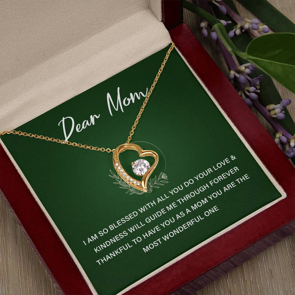 Dear Mom Blessed To Have You Necklace Love You Mom Necklace Best Mom Ever Necklace Eternal Bond With Mom Necklace Meaning Thoughtful Gift For Mindful Gift For Mom Necklace For Family Bond Dear Mom Necklace Gift