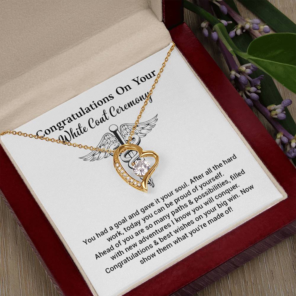 Congratulations On Your White Coat Ceremony Congratulations Necklace Inspirational Jewelry Gift Meaningful Gift For Graduates New Adventures Necklace Motivational Jewelry Personal Growth Jewelry Best Wishes Necklace