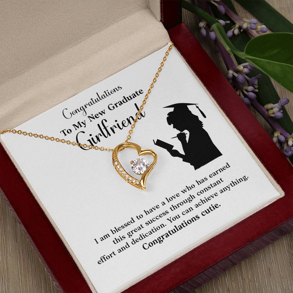 Congratulations To My New Graduate Girlfriend Necklace Necklace For Next Chapter Necklace For Girlfriend’s Potential Proud Partner Graduation Gift Sentimental Gift For New Graduate Gift For Girlfriend’s Graduation Graduate Girlfriend Necklace Gift