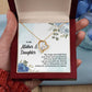 Mother Daughter Heart Necklace with Message Card