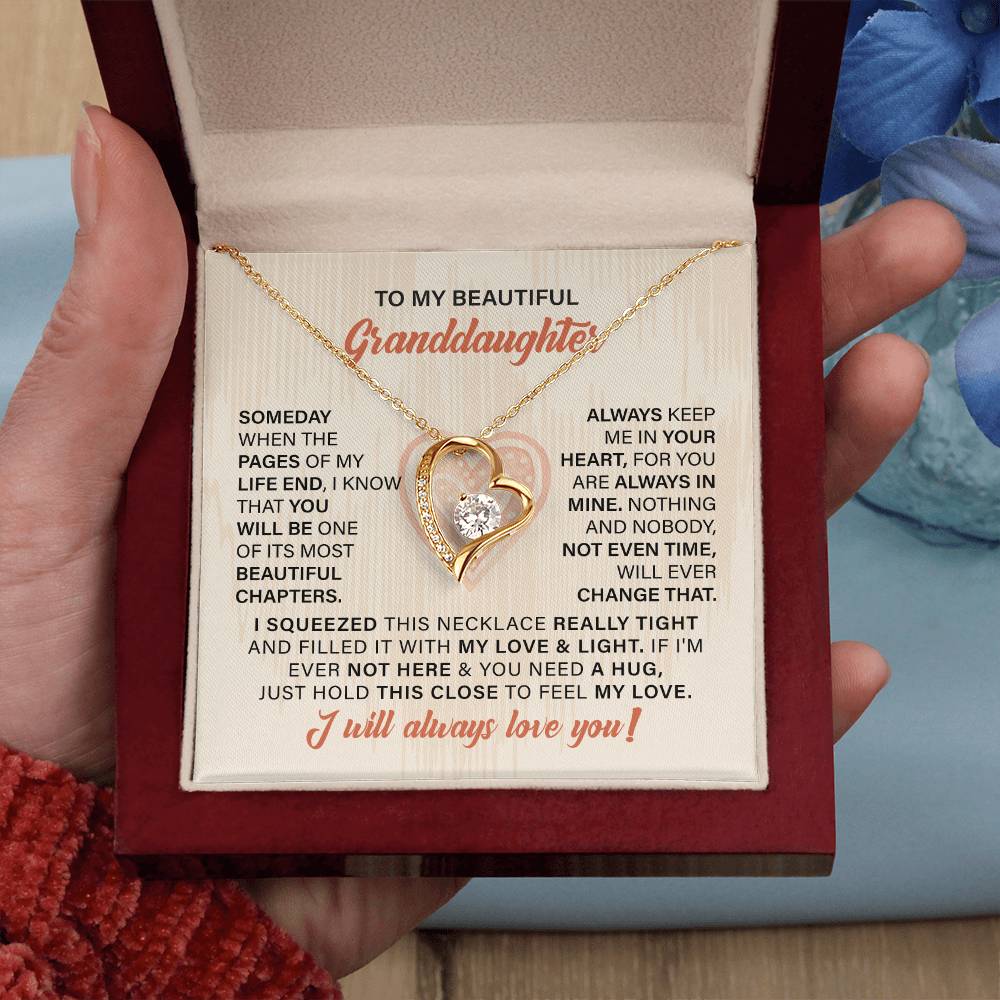 To My Beautiful Granddaughter Necklace, To My Granddaughter Graduation, Birthday, Wedding, Valentines, Christmas Pendant Jewelry, Confirmation Gifts For Granddaughter.