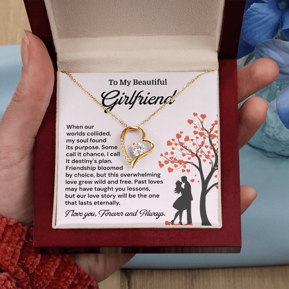 Girlfriend Necklace Gift with Eternal Love Card