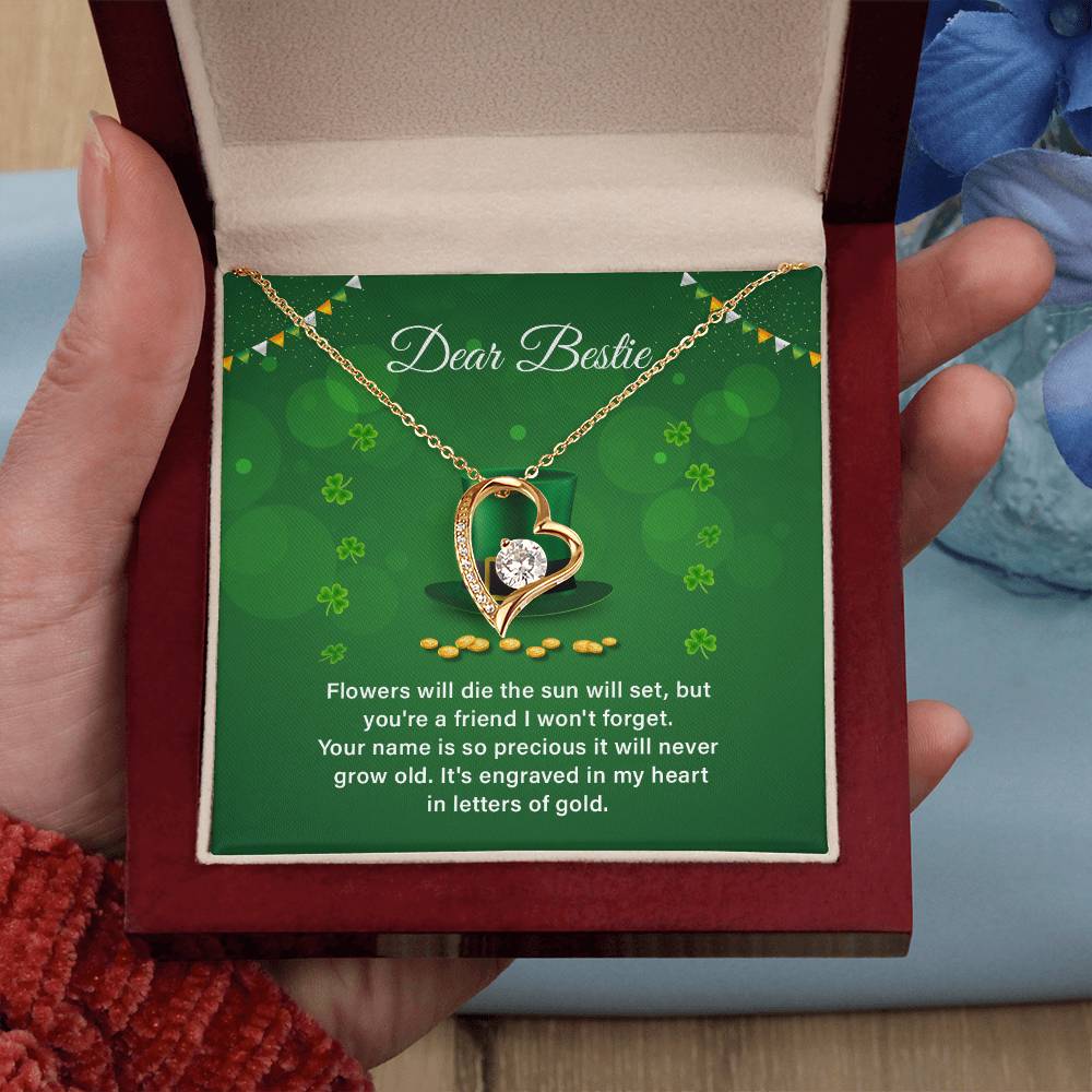 Dear Bestie, Friends Forever Keepsake Timeless Bonds Of Friendship Heartfelt Sentiments For Friends Golden Memories Jewelry Celebrate Our Connection Friendship Appreciation Gift Best Friend Love Necklace Gift From Brother, Sister