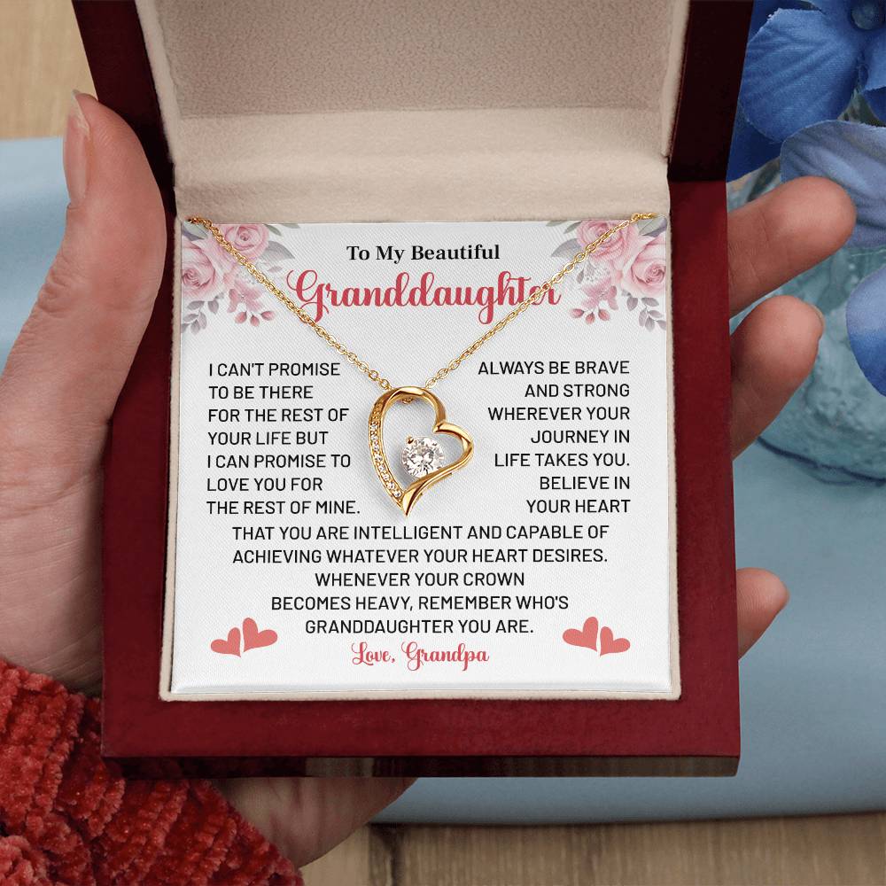 Granddaughter Necklace from Grandpa – Gift Box Message