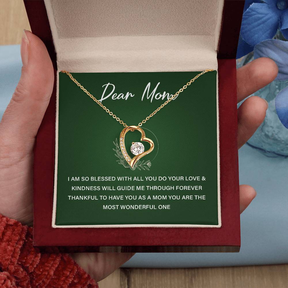 Dear Mom Blessed To Have You Necklace Love You Mom Necklace Best Mom Ever Necklace Eternal Bond With Mom Necklace Meaning Thoughtful Gift For Mindful Gift For Mom Necklace For Family Bond Dear Mom Necklace Gift