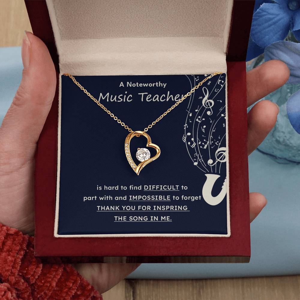 A Noteworthy Music Teacher Artistic Expression Jewelry Melodic Journey Necklace Passion For Music Necklace Soulful Artistry Jewelry Musical Journey Gift Creative Flow Necklace Inspiring Art Jewelry Imaginative Sound Jewelry Cultural Expression Necklace