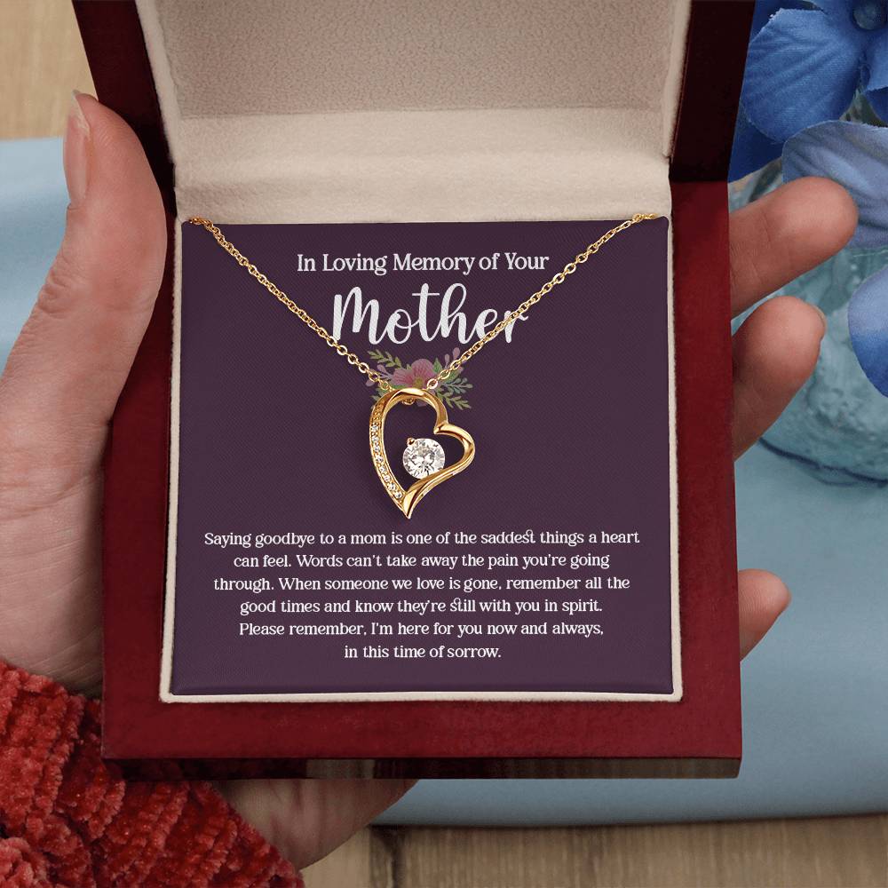 In Loving Memory Necklace For Mother – Heartfelt Memorial Jewelry Gift, Always With You In Spirit, Sentimental Keepsake For Comfort And Support During Loss