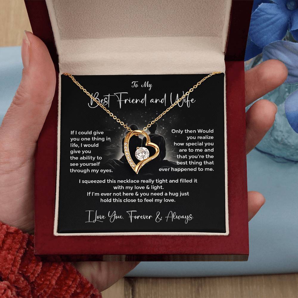 Best Friend Wife Necklace Gift – Message Card Box