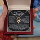 Daughter Heart Necklace Gift from Dad Message Card