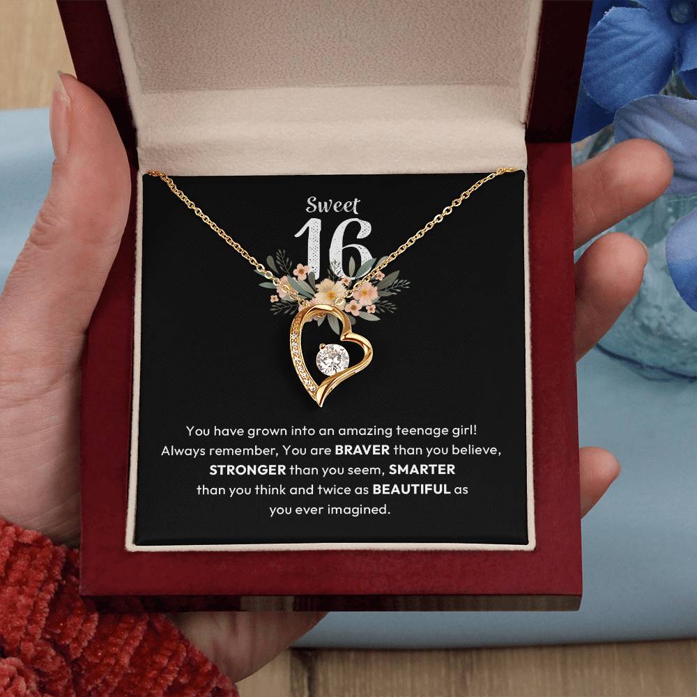 16th Birthday Gift with Floral Card & Message