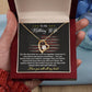 Military Wife Necklace - Braver, Stronger, Loved Forever, A Heartfelt Gift Of Love Across Distance - From Your Heartfelt Husband