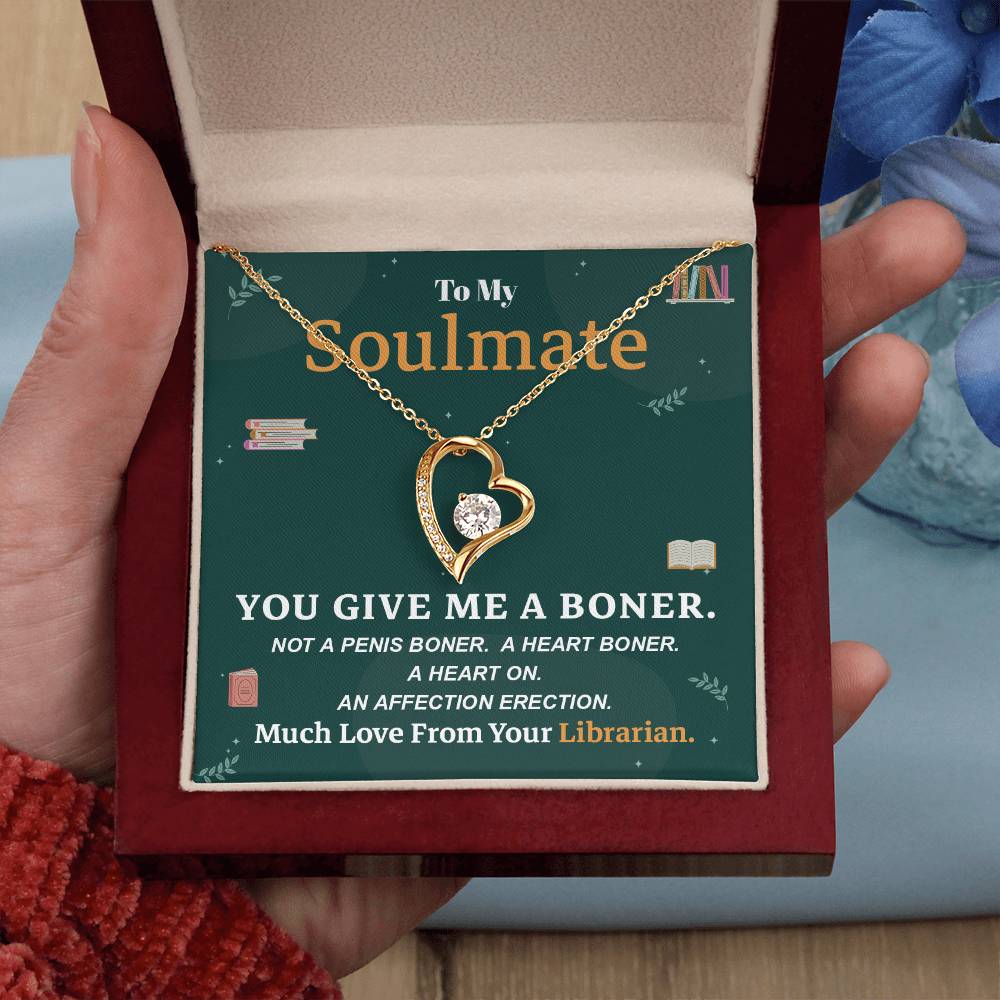 Funny Librarian Necklace Gift for Soulmate