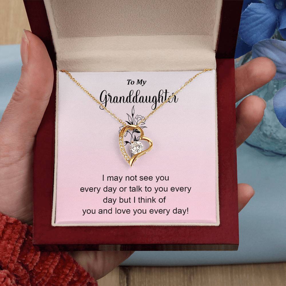 To My Granddaughter Necklace – Love You Every Day Gift Box