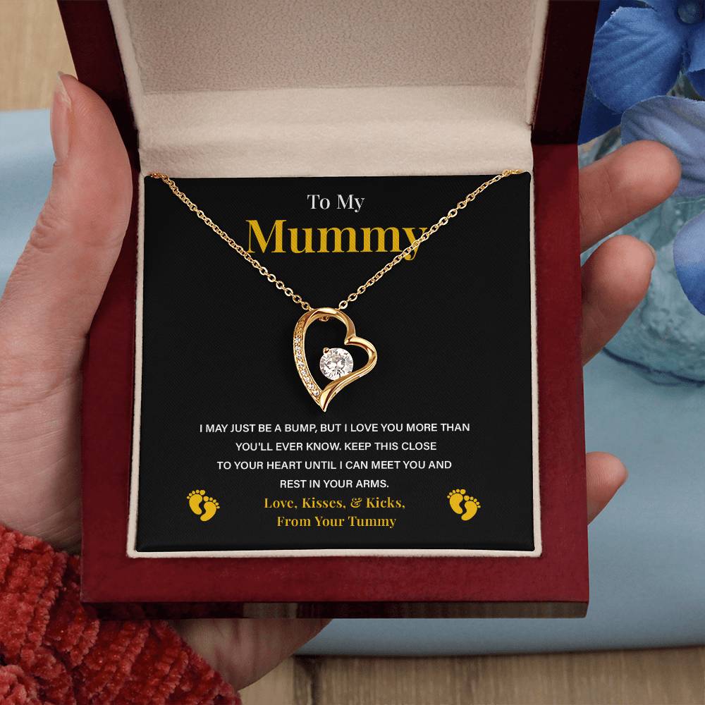 Pregnancy Necklace for Mummy – Gift from Bump with Love Note Card