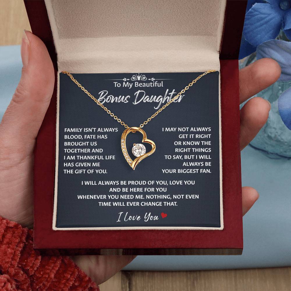 Bonus Daughter Necklace Gift, Sentimental Family Jewelry