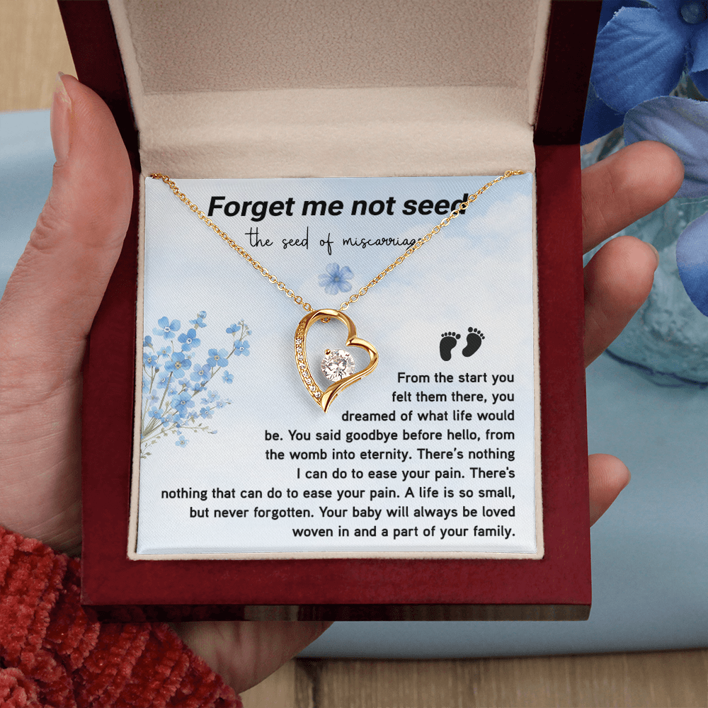 Forget Me Not Seed the seed of miscarriage Necklace