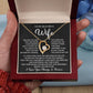 To My Beautiful Wife Necklace – 'meeting You Was Fate' Sentimental Jewelry Gift For Wife From Husband, Romantic Message 'you Are The Love Of My Life' Forever Love Keepsake
