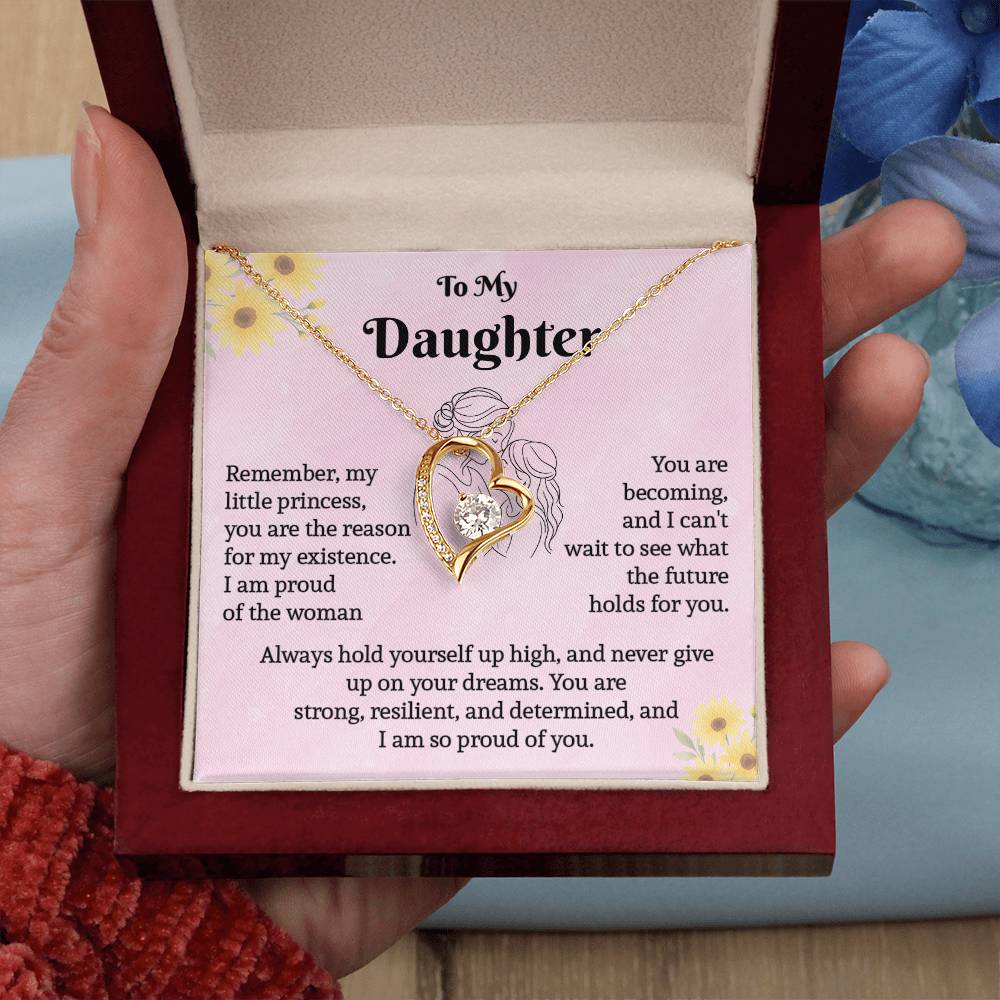 To My Daughter Necklace Proud and Resilient Messaged