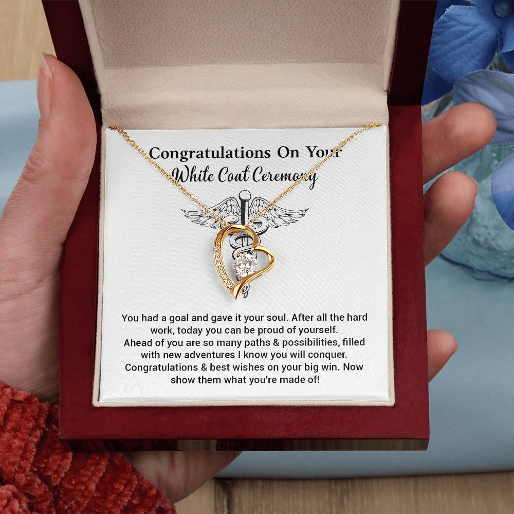 Congratulations On Your White Coat Ceremony Congratulations Necklace Inspirational Jewelry Gift Meaningful Gift For Graduates New Adventures Necklace Motivational Jewelry Personal Growth Jewelry Best Wishes Necklace